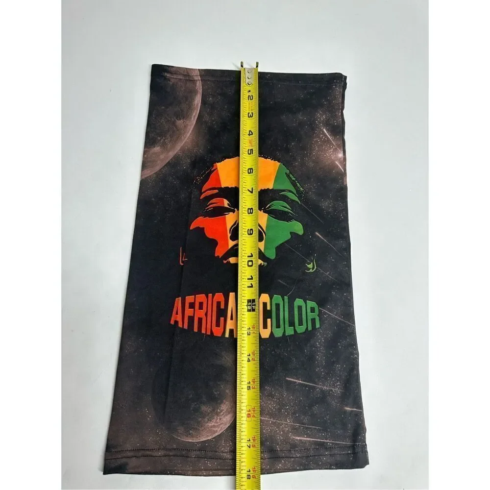 African Color Neck Gaiter Sun Dust Protection Neck Wraps One Sz Adult